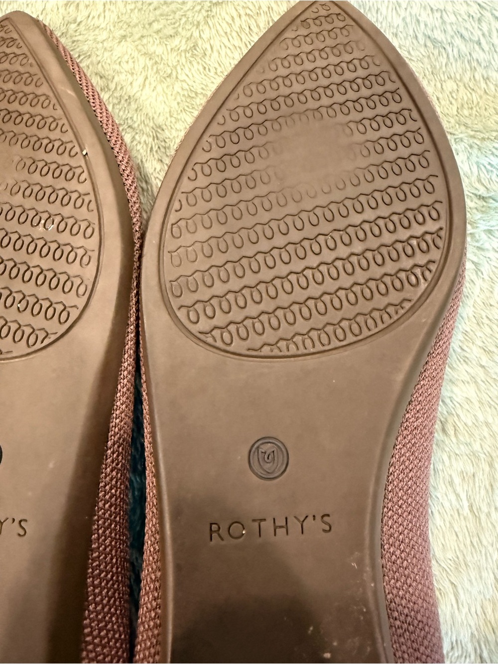 Rothy’s The Point Flats Women’s Size W11 Purple Blue Knit Pointed Toe - Picture 9 of 11